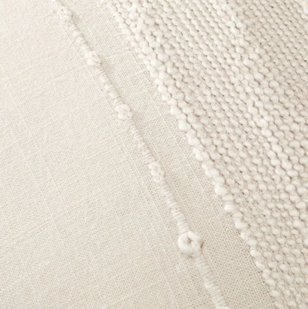 Hearth & Hearth Slub Center Stripe  Oversized Lumbar Oblong Bed Pillow - Picture 4 of 14